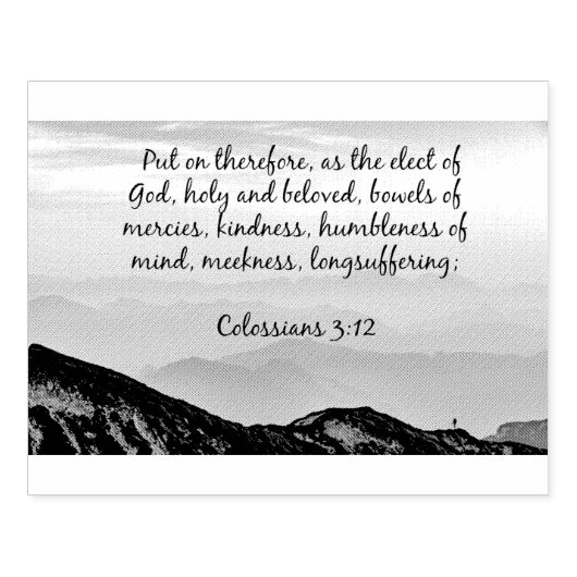 Colosianen 3:12 rubberstempel (Afrduk)