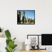 Coloss Ramesses II en Pylon van Amenophis Poster (Thuiskantoor)