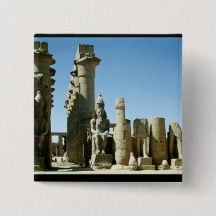 Coloss Ramesses II en Pylon van Amenophis Vierkante Button 5,1 Cm
