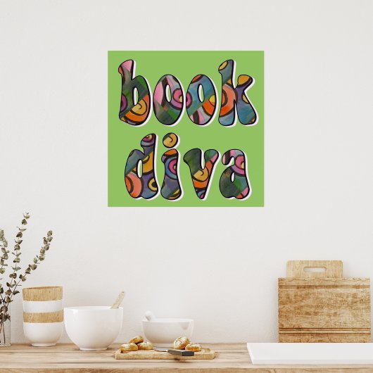 Colossaal BOEK DIVA-poster! Poster (Keuken)