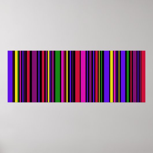 Colossaal Poster voor multikleurenstreepjescode (Voorkant)