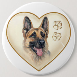 COLOSSAL 6 inch Duitse Herder Button Pin