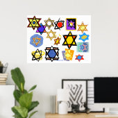 COLOSSAL POSTER - JEWISH STARS - CHANUKAH (Thuiskantoor)