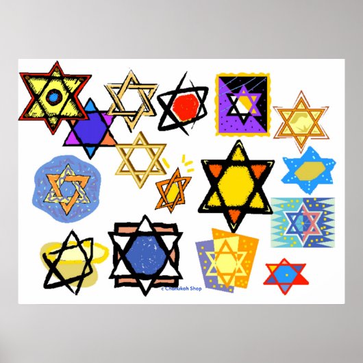 COLOSSAL POSTER - JEWISH STARS - CHANUKAH (Voorkant)