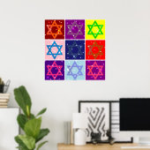 COLOSSAL POSTER (POP ART JEWISH STARS) (Thuiskantoor)