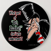 Colossal Scrooge Pinback Button (zwart) (Voorkant)