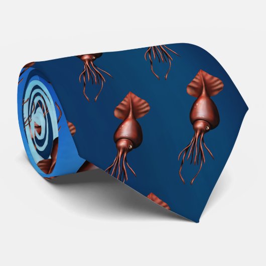 Colossal Squid Tiled Stropdas (Opgerold)
