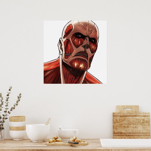 Colossal Titan Attack On Titan Poster (Keuken)