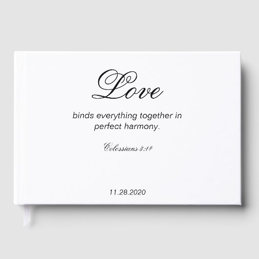 Colossenzen bruiloft gastenboek (Voorkant)