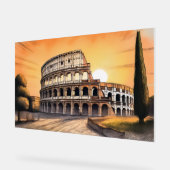 Colosseum ancient roman amphitheater during golden acryl bord (Hoek)