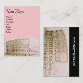 COLOSSEUM/Antiek architectuur, Architect Roze Visitekaartje (Voorkant / Achterkant)