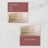 COLOSSEUM / Antiek Architectuur, Architect Vierkante Visitekaartje (Voorkant / Achterkant)