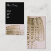 COLOSSEUM/Antiek architectuur, architect, zwart Visitekaartje (Voorkant / Achterkant)