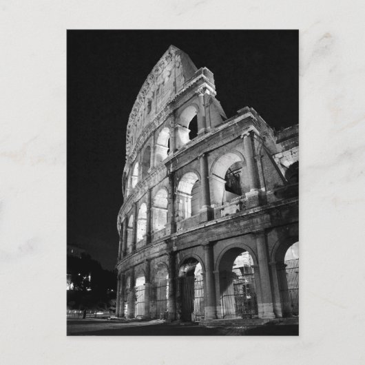 Colosseum bij het Briefkaart van 's nachts (Voorkant)