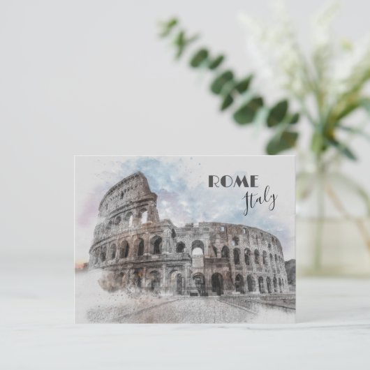  Colosseum Briefkaart - Rome Travel Art (Staand voorkant)
