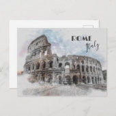  Colosseum Briefkaart - Rome Travel Art (Voorkant / Achterkant)