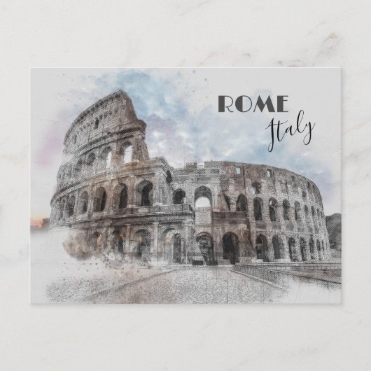  Colosseum Briefkaart - Rome Travel Art (Voorkant)