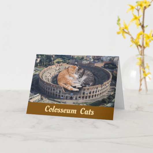 Colosseum Cats Kaart (Gele Bloem)