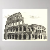 Colosseum - Cross Hatching Fine Art afdrukken Poster (Voorkant)