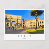 Colosseum en boog van Constantijn, Rome, Italië Briefkaart (Voorkant)