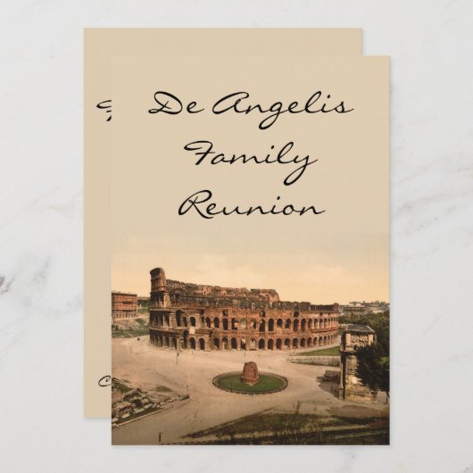 Colosseum en Meta Sudans, Rome, Italië Kaart (Voorkant / Achterkant)