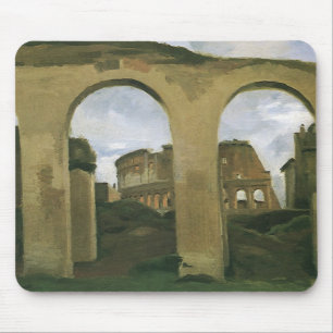Colosseum gezien door de arcades in Rome, Italië Muismat