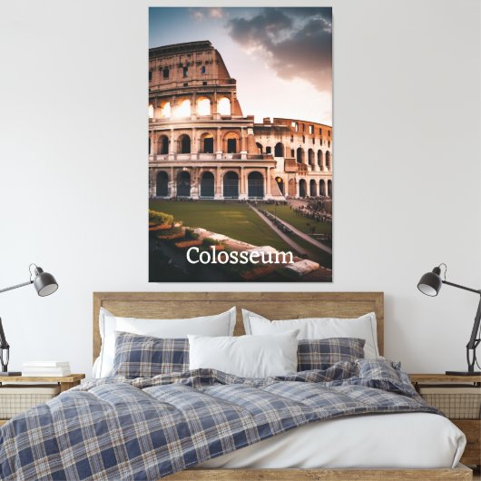 Colosseum: het majestueuze wonder van Rome Canvas Afdruk (Insitu (Slaapkamer))