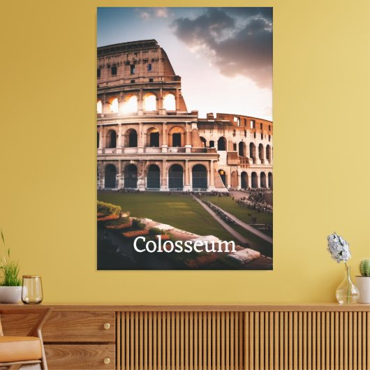Colosseum: het majestueuze wonder van Rome Canvas Afdruk (Insitu (Woonkamer))