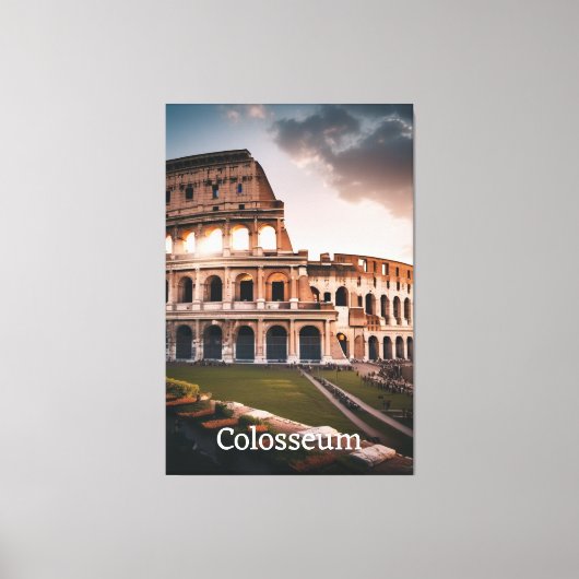 Colosseum: het majestueuze wonder van Rome Canvas Afdruk (Voorkant)