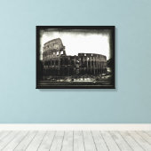Colosseum in Black and White Canvas Afdruk (Insitu (Houten vloer))