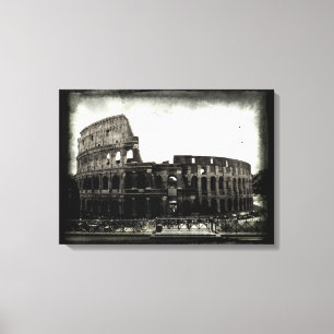 Colosseum in Black and White Canvas Afdruk