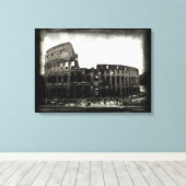 Colosseum in Black and White Canvas Afdruk (Insitu (Houten vloer))