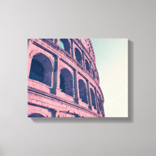Colosseum in Rome. Monumentale driegelaagde Romein Canvas Afdruk