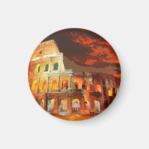 Colosseum Italië Rome Reizen Kunst Vintage Magneet