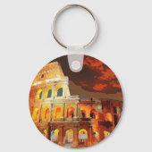 Colosseum Italië Rome Reizen Kunst Vintage Sleutelhanger (Achterkant)