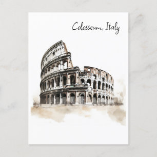 Colosseum, Italië schets Briefkaart