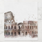 Colosseum  kunstwijnlabel wijn etiket (Enkel label)