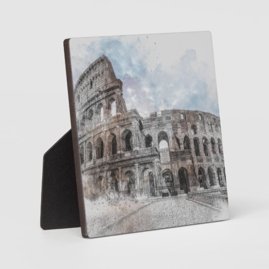 Colosseum muurplaquette – Rome Italië Reizen Fotoplaat (Voorkant)