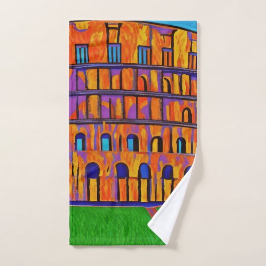 Colosseum pop kunstschilderkunst handdoek (Handdoek)