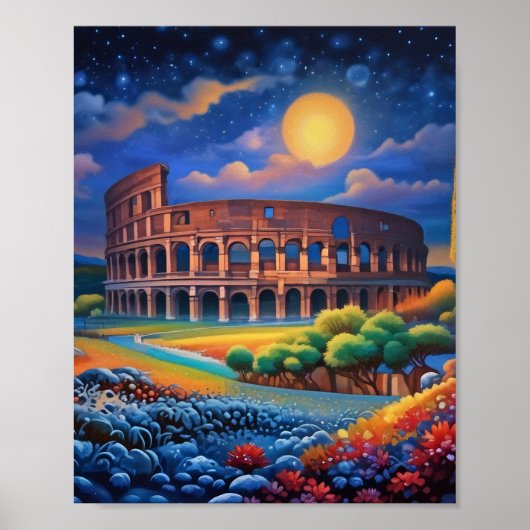 Colosseum print, waarde Poster papier (mat) (Voorkant)