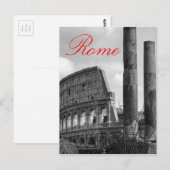 Colosseum Rome Italiaanse reisfoto zwart-wit Briefkaart (Voorkant / Achterkant)