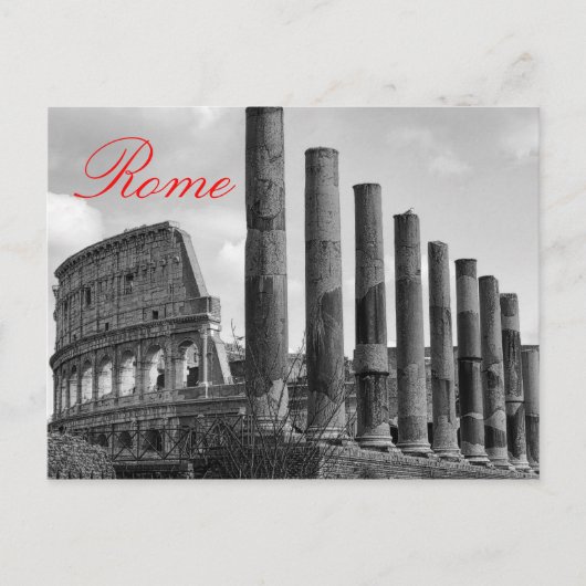 Colosseum Rome Italiaanse reisfoto zwart-wit Briefkaart (Voorkant)