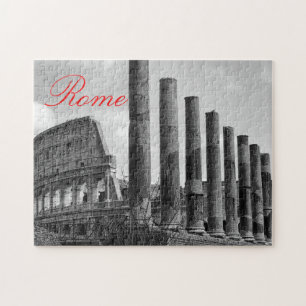Colosseum Rome Italiaanse reisfoto zwart-wit Legpuzzel