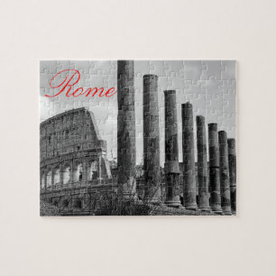 Colosseum Rome Italiaanse reisfoto zwart-wit Legpuzzel