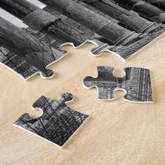 Colosseum Rome Italiaanse reisfoto zwart-wit Legpuzzel (Zijkant)