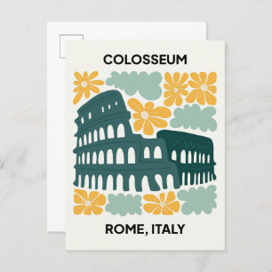 Colosseum Rome Italië abstracte reizen bloemsierku Briefkaart