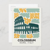 Colosseum Rome Italië abstracte reizen bloemsierku Briefkaart (Voorkant / Achterkant)