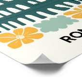 Colosseum Rome Italië abstracte reizen bloemsierku Poster (Hoek)