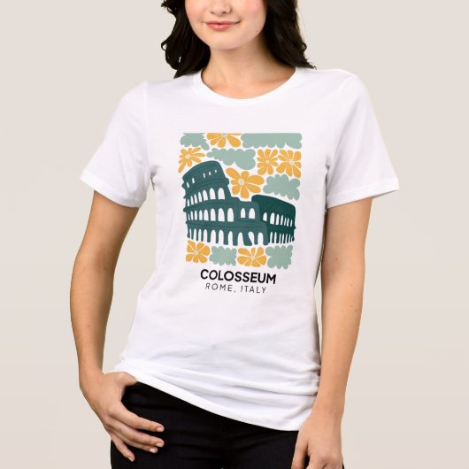 Colosseum Rome Italië abstracte reizen bloemsierku Tri-Blend Shirt (Voorkant)