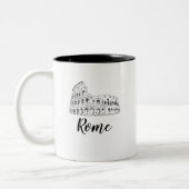Colosseum Rome Italië Art Two-Tone Coffee Mok (Links)